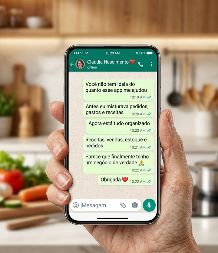 Print de WhatsApp de cliente: parece que finalmente tenho um negócio de verdade