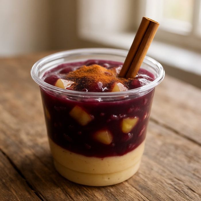 Mousse de uva no copo