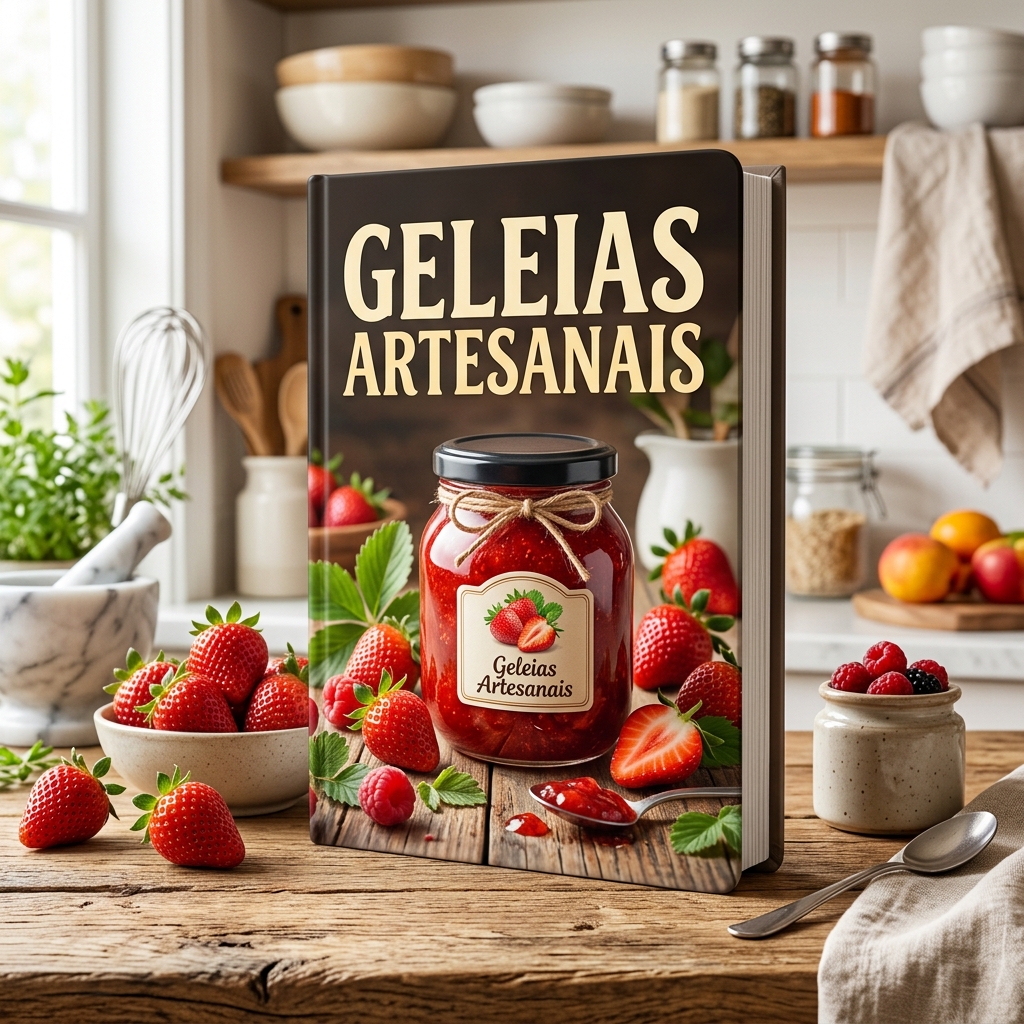Mockup do guia Geleias Artesanais