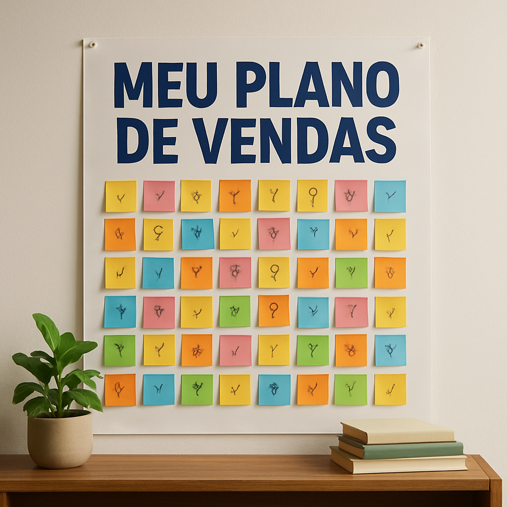 Mockup de planner de vendas